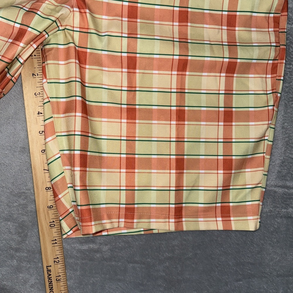 Nike Golf Flex Dri-Fit Shorts Men's 38 Celestial Gold Orange Plaid - Picture 4 of 7
